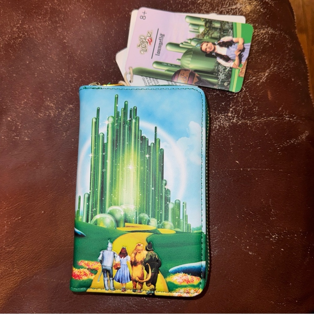 Loungefly Emerald City Zip Wallet in Green and Blue